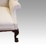 Edwardian mahogany wingback settee - Image 6