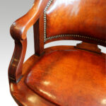 Edwardian mahogany swivel desk chair - Image 8
