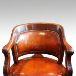 Edwardian mahogany swivel desk chair - Image 7