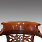 Edwardian mahogany swivel desk chair - Image 5