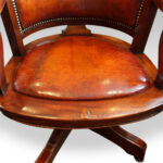 Edwardian mahogany swivel desk chair - Image 5
