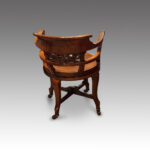 Edwardian mahogany swivel desk chair - Image 3