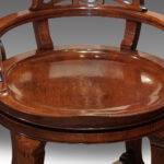 Edwardian mahogany swivel desk chair - Image 2