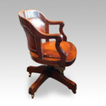 Edwardian mahogany swivel desk chair - Image 2