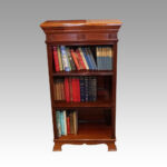 Edwardian narrow open bookcase