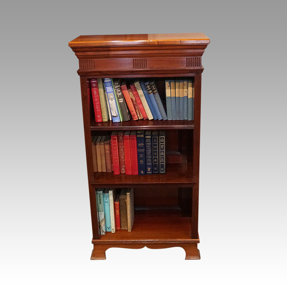 Edwardian-narrow-open-bookcase.jpg Edwardian narrow open bookcase - Image 1
