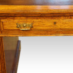 Edwardian oak pedestal desk - Image 3