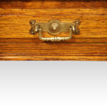 Edwardian oak pedestal desk - Image 7