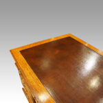 Edwardian oak pedestal desk - Image 8