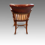 Edwardian oak and leather desk chair - Image 11