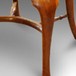 Edwardian oak and leather desk chair - Image 8