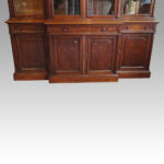 Edwardian oak breakfront bookcase - Image 2