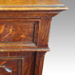 Edwardian oak breakfront bookcase - Image 12