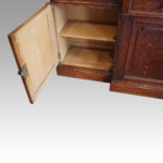 Edwardian oak breakfront bookcase - Image 6