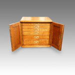 Edwardian oak collectors cabinet