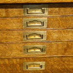 Edwardian oak collectors cabinet - Image 5