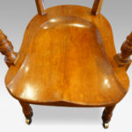 Victorian oak desk chair - Image 5