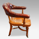 Victorian oak desk chair - Image 7
