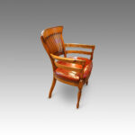 Edwardian oak desk chair - Image 2
