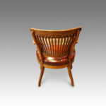 Edwardian oak desk chair - Image 4