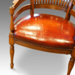 Edwardian oak desk chair - Image 5