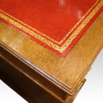 Edwardian oak pedestal desk - Image 10