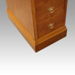 Edwardian oak pedestal desk - Image 5