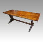 Edwardian oak refectory dining table - Image 2