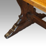 Edwardian oak refectory dining table - Image 5