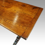 Edwardian oak refectory dining table - Image 6