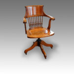 Edwardian oak revolving desk chair Now Sold