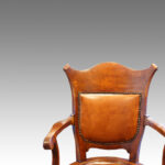 Edwardian oak revolving desk chair - Image 2