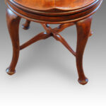 Edwardian oak revolving desk chair - Image 6