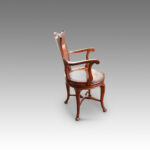 Edwardian oak revolving desk chair - Image 4