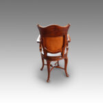 Edwardian oak revolving desk chair - Image 3