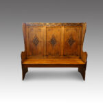 Edwardian oak settle