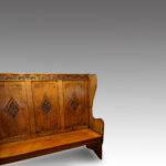 Edwardian oak settle - Image 3