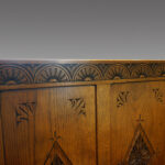 Edwardian oak settle - Image 5