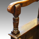 Edwardian oak settle - Image 7