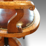Edwardian oak spindle back revolving desk chair - Image 9