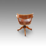 Edwardian oak spindle back revolving desk chair - Image 4