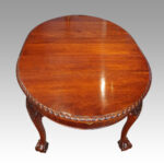 Edwardian oval extending dining table - Image 8