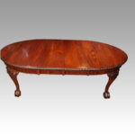 Edwardian oval extending dining table - Image 2