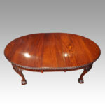 Edwardian oval extending dining table - Image 12