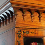 Edwardian painted satinwood bookcase - Image 10