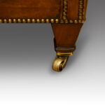 Edwardian leather easy chairs - Image 4