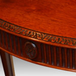 Pair of Edwardian mahogany demi lune console tables - Image 3