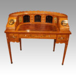 Edwardian satinwood painted Carlton House desk