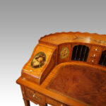 Edwardian satinwood painted Carlton House desk - Image 9