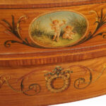 Edwardian satinwood painted Carlton House desk - Image 2